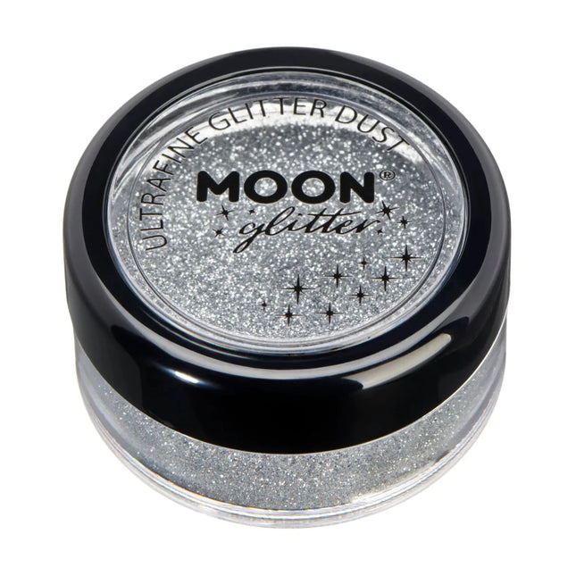 Moon Glitter Classic Ultrafine Glitter Dust Silver 5g van Moon Creations koop je bij Partywinkel