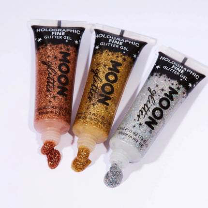 Moon Glitter Holographic Fine Glitter Gel Rose Gold 12ml van Moon Creations koop je bij Partywinkel