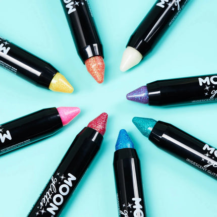 Moon Glitter Iridescent Body Crayons White 3.2g van Moon Creations koop je bij Partywinkel