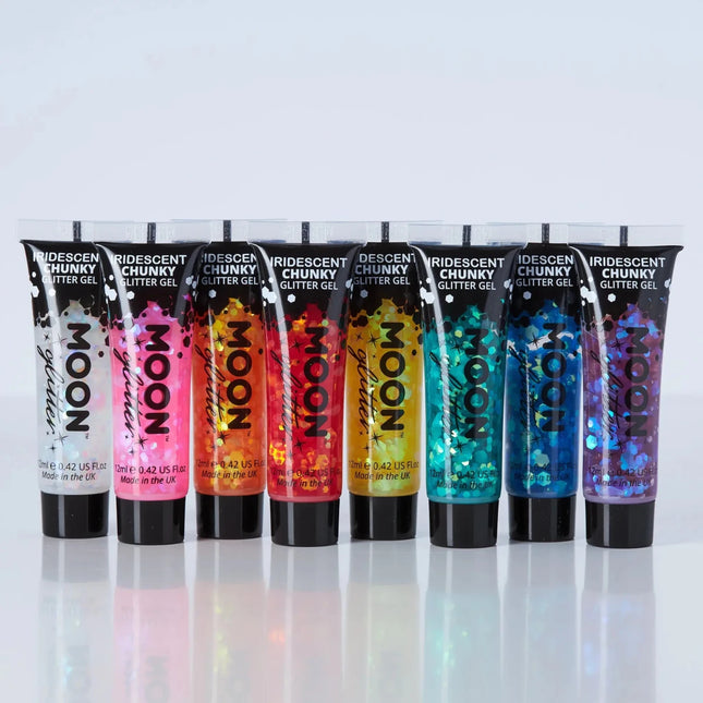 Moon Glitter Iridescent Chunky Glitter Gel Yellow 12ml van Moon Creations koop je bij Partywinkel