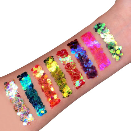 Moon Glitter Iridescent Chunky Glitter Gel Yellow 12ml van Moon Creations koop je bij Partywinkel