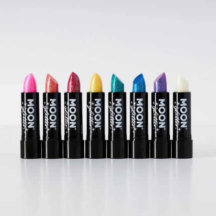 Moon Glitter Iridescent Glitter Lipstick Green 4.2g van Moon Creations koop je bij Partywinkel