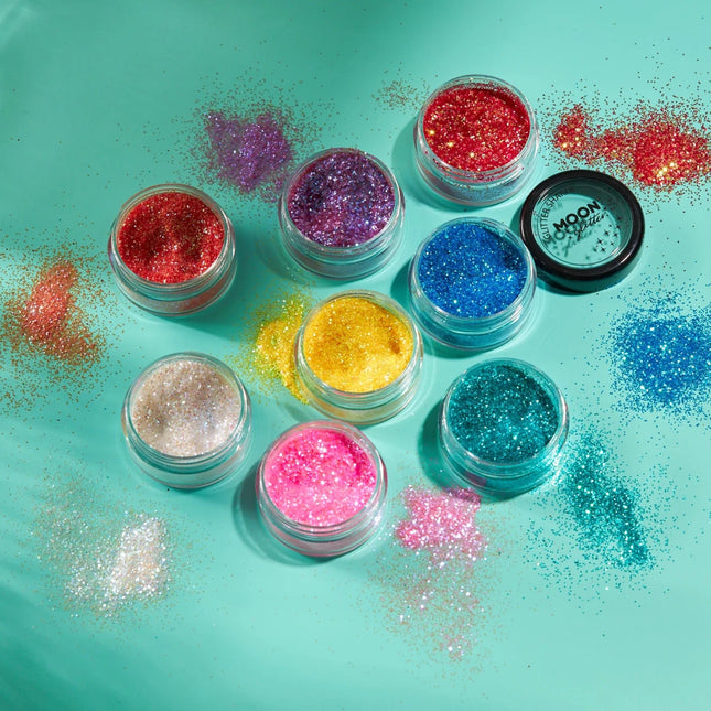 Moon Glitter Iridescent Glitter Shakers Blue 5g van Moon Creations koop je bij Partywinkel
