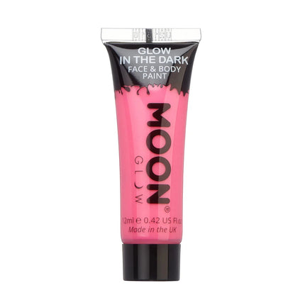 Moon Glow Glow in the Dark Face Paint Pink 12ml van Moon Creations koop je bij Partywinkel
