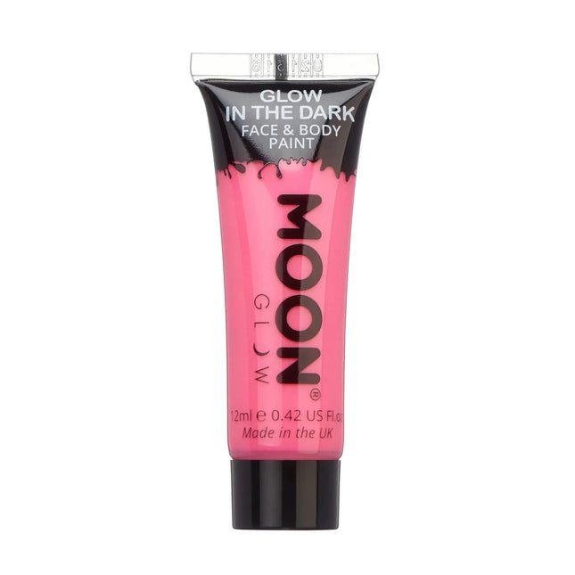 Moon Glow Glow in the Dark Face Paint Pink 12ml van Moon Creations koop je bij Partywinkel