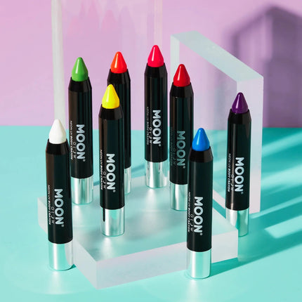 Moon Glow Intense Neon UV Body Crayons White 3.2g van Moon Creations koop je bij Partywinkel