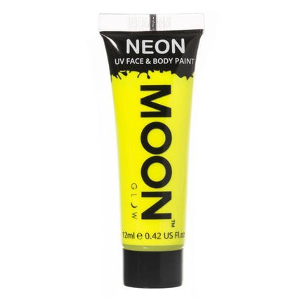 Moon Glow Intense Neon UV Face Paint Intense Yellow van Moon Creations koop je bij Partywinkel