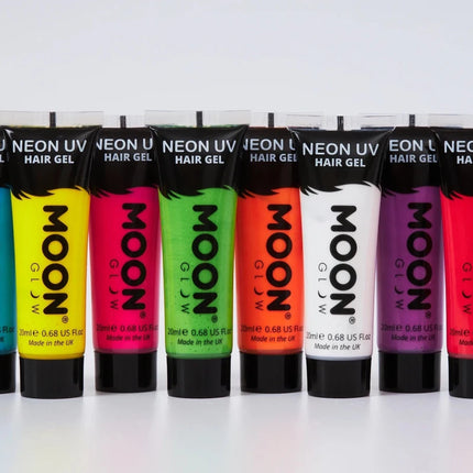 Moon Glow Neon UV Hair Gel Intense Purple 20ml van Moon Creations koop je bij Partywinkel