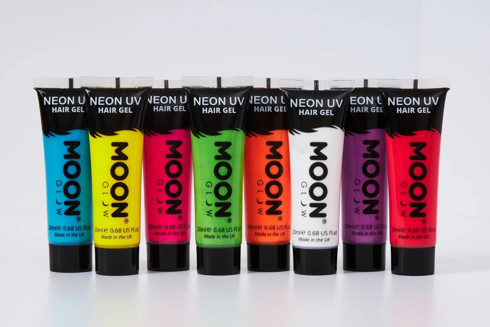 Moon Glow Neon UV Hair Gel Intense Purple 20ml van Moon Creations koop je bij Partywinkel