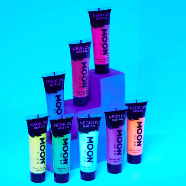 Moon Glow Neon UV Hair Gel White 20ml van Moon Creations koop je bij Partywinkel