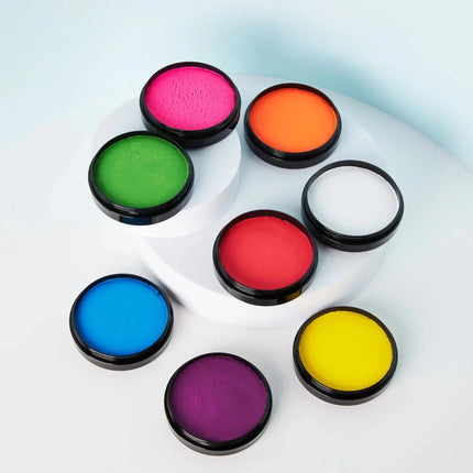 Moon Glow Neon UV Pro Face Paint Cake Pots Intense Purple 36g van Moon Creations koop je bij Partywinkel