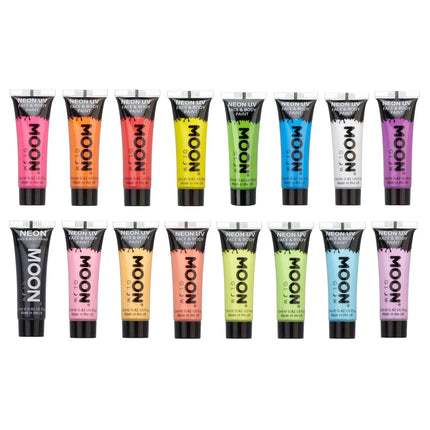 Moon Glow Pastel Neon UV Face Paint Pastel Orange 12ml van Moon Creations koop je bij Partywinkel