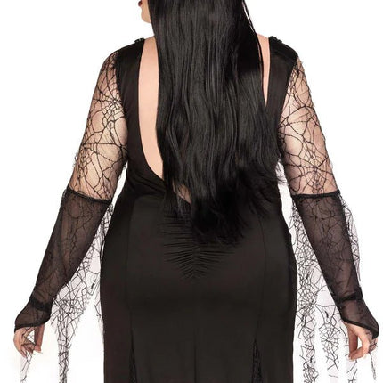 Morticia Jurk Dames Plus Size Leg Avenue - Partywinkel - 714718568119