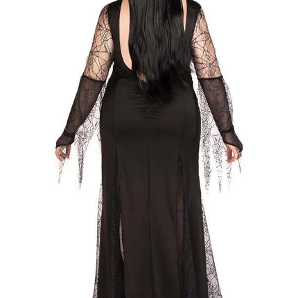 Morticia Jurk Dames Plus Size Leg Avenue - Partywinkel - 714718568119