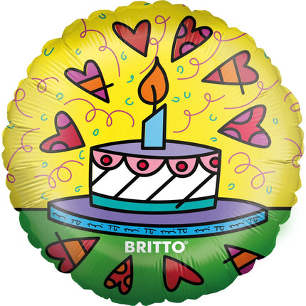 Palloncino colorato ad elio "Britto Cake" vuoto, 45 cm