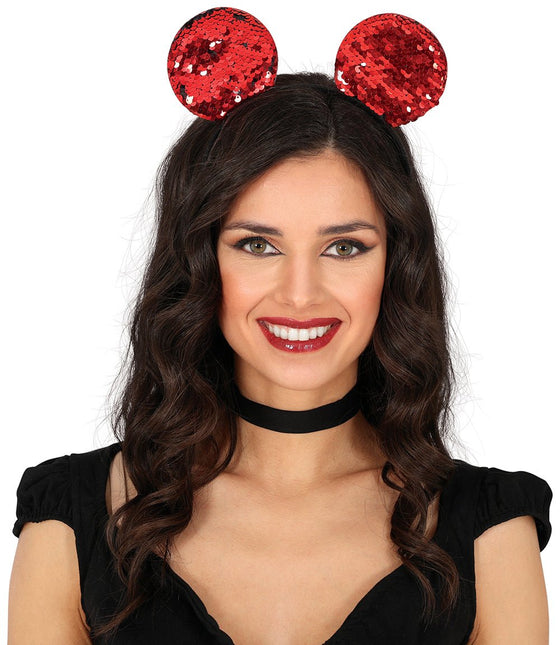 Muis Haarband Rood - Partywinkel - 8434077230190