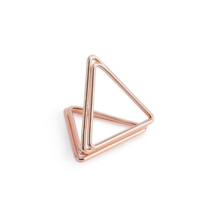 Naamkaarthouders Triangle Rose Goud 2,3cm 10st van Partydeco koop je bij Partywinkel
