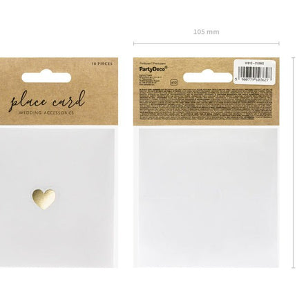 Naamkaartjes Goud 10cm 10st van Partydeco koop je bij Partywinkel