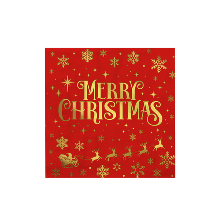 Tovaglioli - Merry Christmas Red