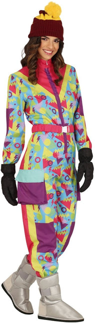Neon 80S Skipak Blauw Geel Dames - Partywinkel - 8434077862438
