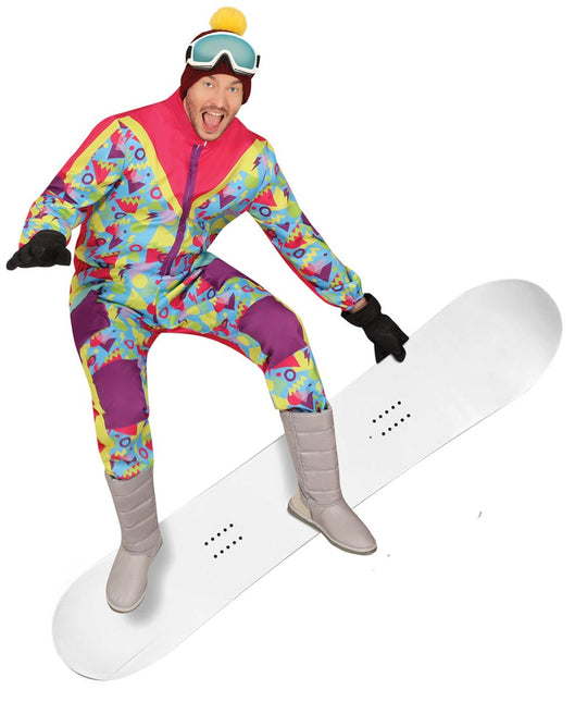 Neon 80S Skipak Blauw Geel Heren - Partywinkel - 8434077862377
