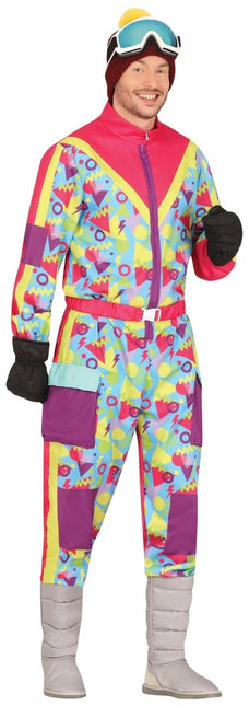 Neon 80S Skipak Blauw Geel Heren - Partywinkel - 8434077862377