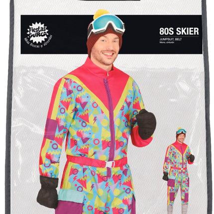 Neon 80S Skipak Blauw Geel Heren - Partywinkel - 8434077862377
