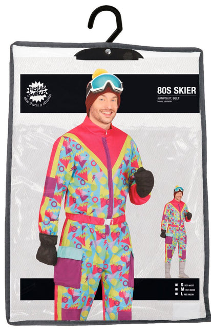 Neon 80S Skipak Blauw Geel Heren - Partywinkel - 8434077862377