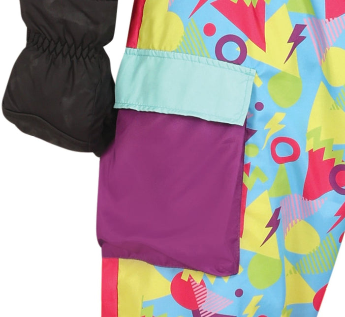Neon 80S Skipak Blauw Geel Heren - Partywinkel - 8434077862377