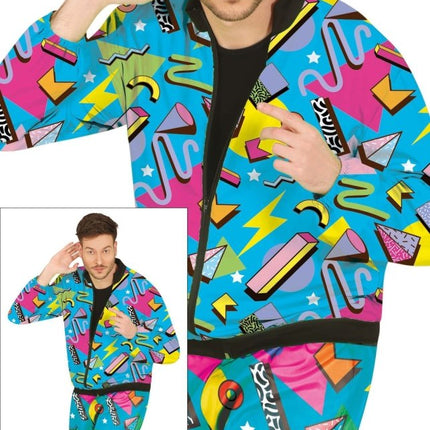 Neon 80S Trainingspak Fout Heren - Partywinkel - 8434077809921