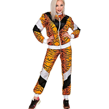 Neon 80S Trainingspak Fout Tijgerprint van Widmann koop je bij Partywinkel