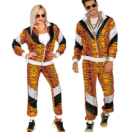 Neon 80S Trainingspak Fout Tijgerprint van Widmann koop je bij Partywinkel