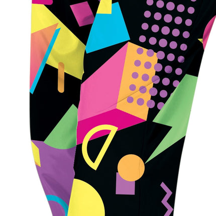 Neon 80S Trainingspak Fout Zwart Heren - Partywinkel - 8434077809945