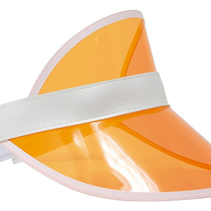 Neon 80S Zonneklep Oranje 25cm van Fiestas Guirca koop je bij Partywinkel