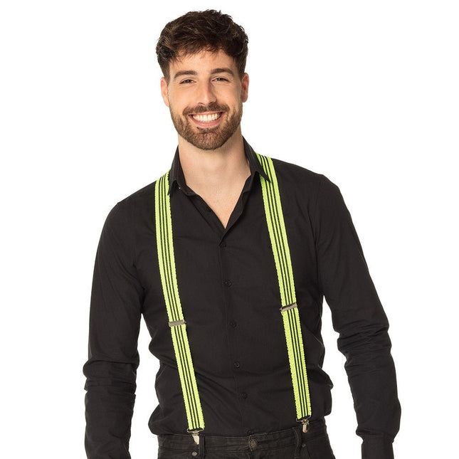 Neon Geel Bretels Ruches van Boland koop je bij Partywinkel