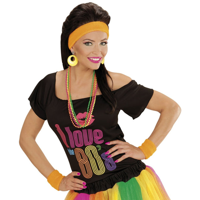 Neon Gele Oorbellen van Widmann koop je bij Partywinkel