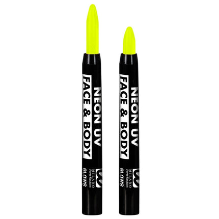 Neon Gele Schmink Potlood Glow In The Dark 3,5ml van Widmann koop je bij Partywinkel