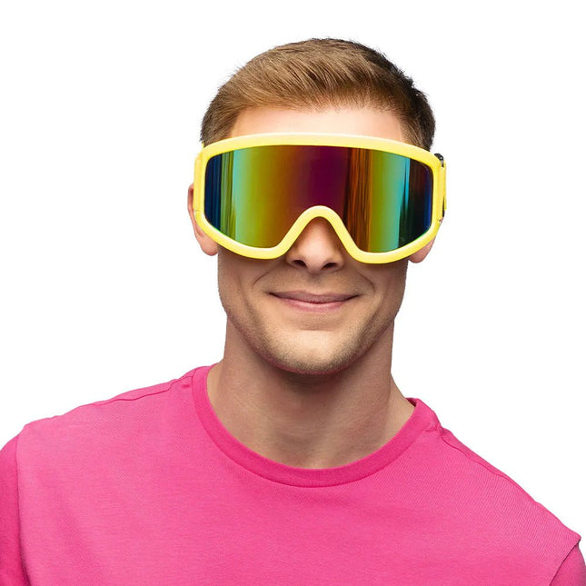 Neon Gele Skibril - Partywinkel - 8712026027030