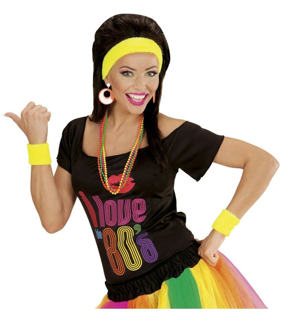 Neon Gele Zweetbandjes 2 delig van Widmann koop je bij Partywinkel