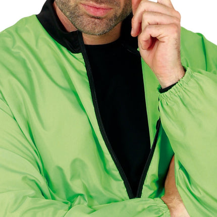 Neon Groene Trainingspak Fout Heren 2 delig - Partywinkel - 8434077861875