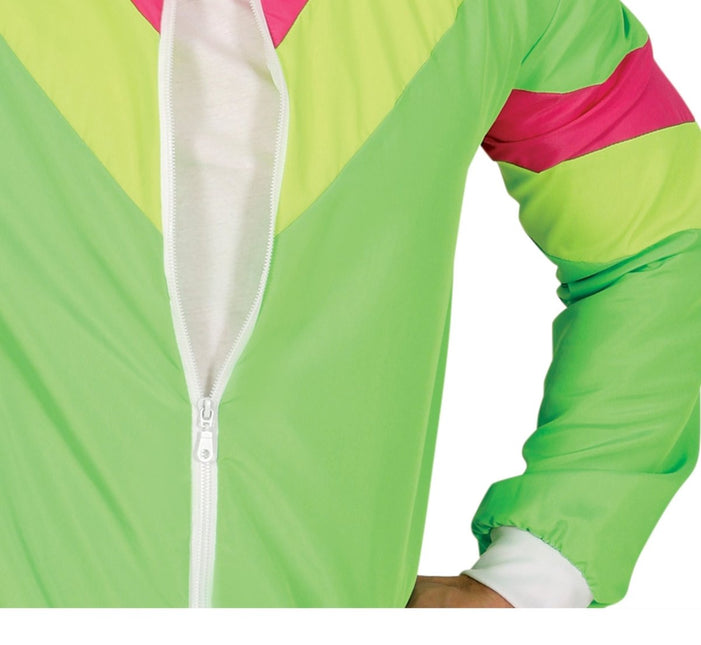 Neon Groene Trainingspak Fout Heren - Partywinkel - 8434077861943