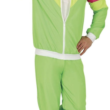 Neon Groene Trainingspak Fout Heren - Partywinkel - 8434077861943