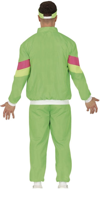 Neon Groene Trainingspak Fout Heren - Partywinkel - 8434077861943