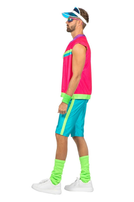 Neon Kostuum Heren Aerobic 3 delig van Wilbers & Wilbers koop je bij Partywinkel