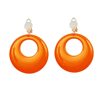 Neon Oranje Oorbellen van Widmann koop je bij Partywinkel