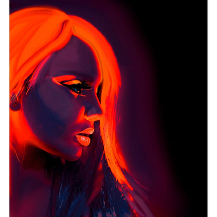 Neon Oranje Schmink Glow In The Dark 30ml van Widmann koop je bij Partywinkel