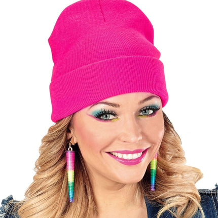 Neon Roze Muts van Widmann koop je bij Partywinkel