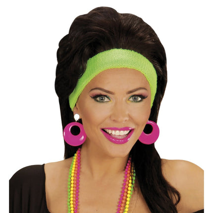 Neon Roze Oorbellen van Widmann koop je bij Partywinkel