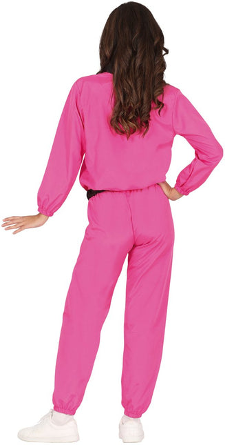 Neon Roze Trainingspak Fout Dames 2 delig - Partywinkel - 8434077861837