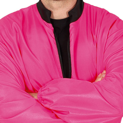 Neon Roze Trainingspak Fout Heren 2 delig - Partywinkel - 8434077861806